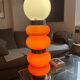 Vintage orange glass lamp – attributed to Carlo Nason, 1970s