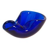 Thick glass marine pocket vase from Murano