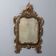 Antique lacquered wooden mirror, Italy, late 19th century.