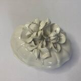 Old candy maker in white art nouveau slurry
