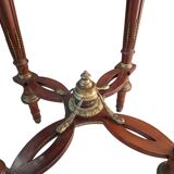 Guéridon Neoclassico in Mogano e Marmo Rosso Fine '800