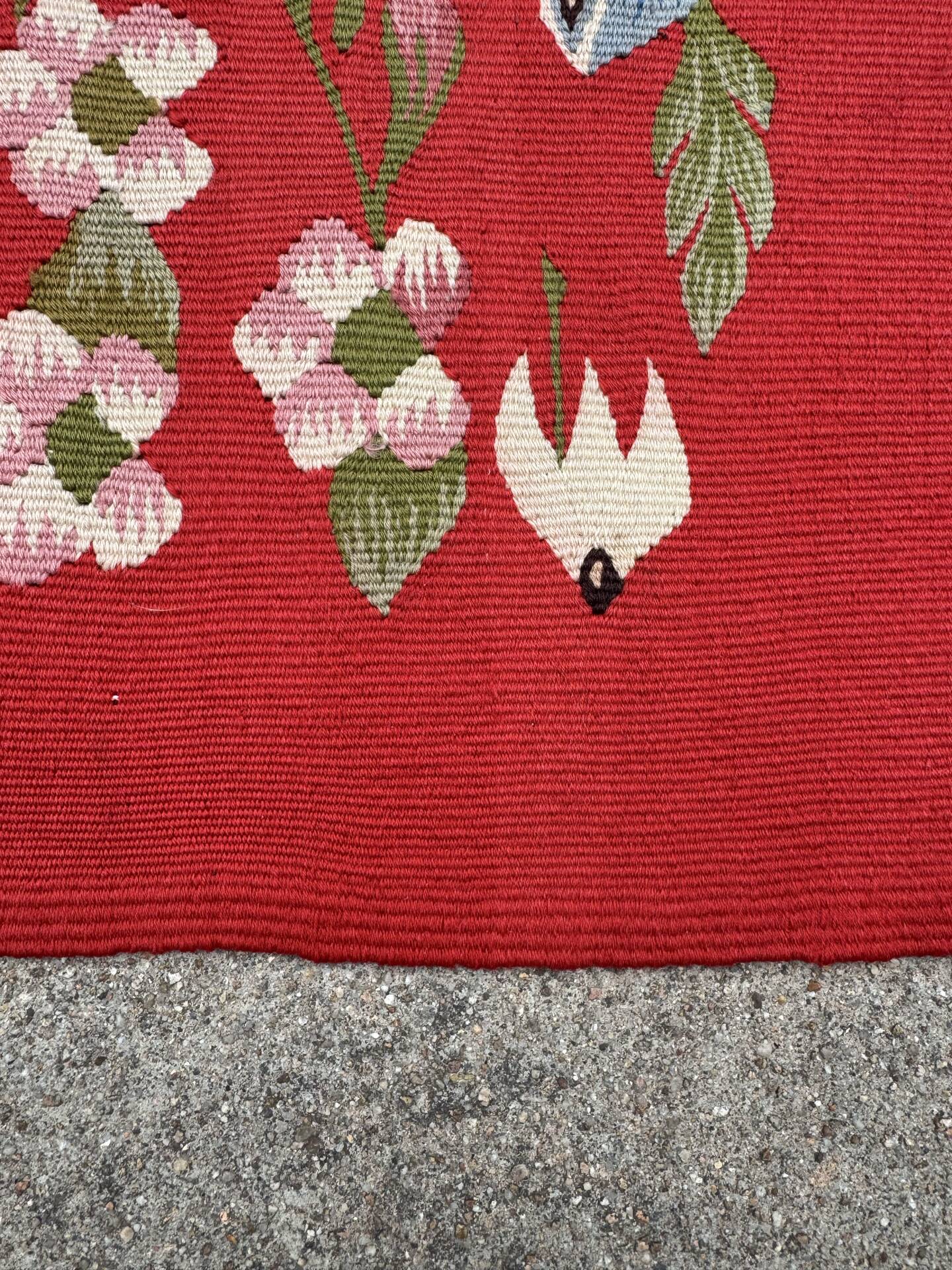 Romanian kilim rug from the 1950s