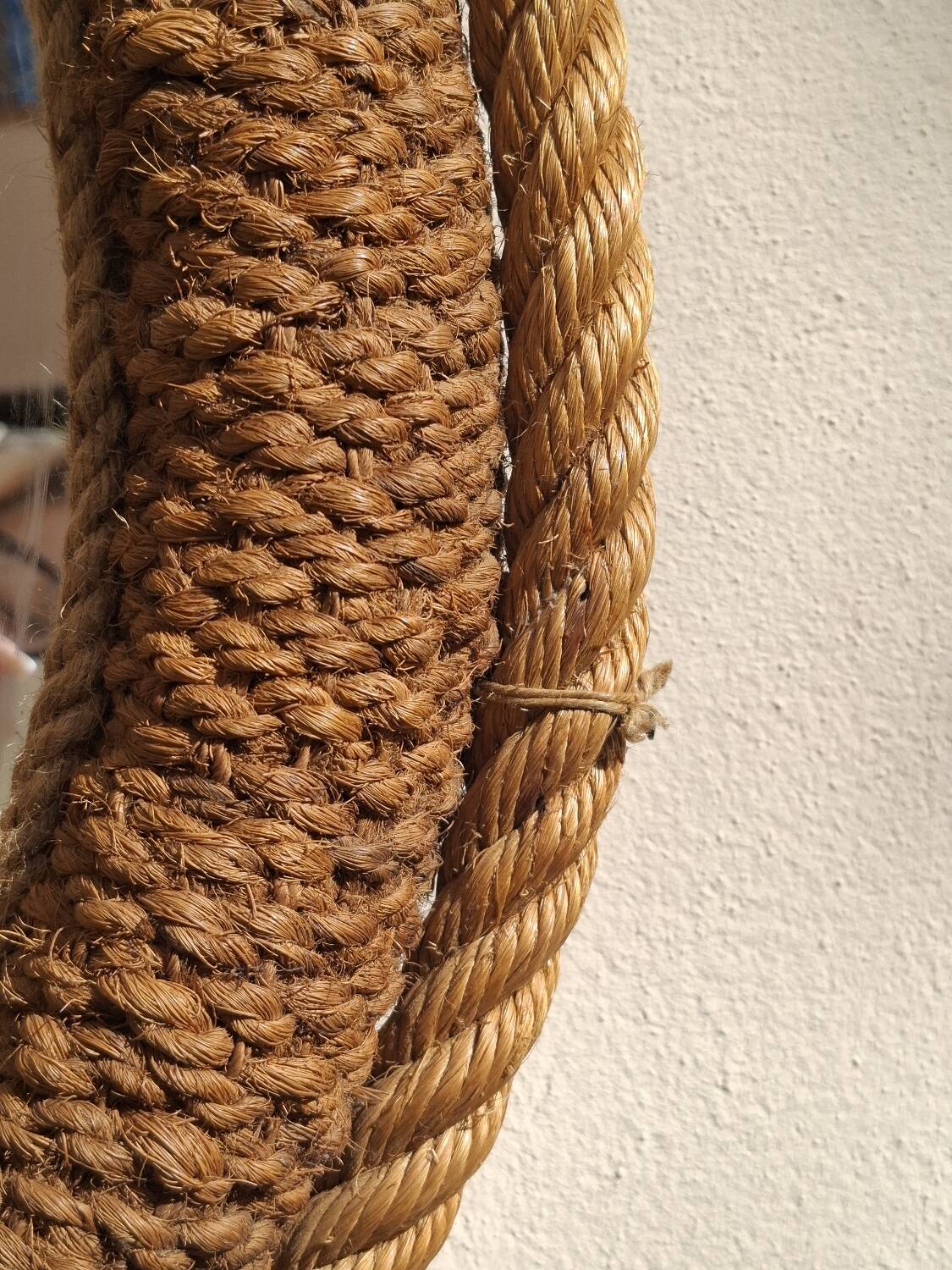 Rope mirror by Audoux-Minnet 1950