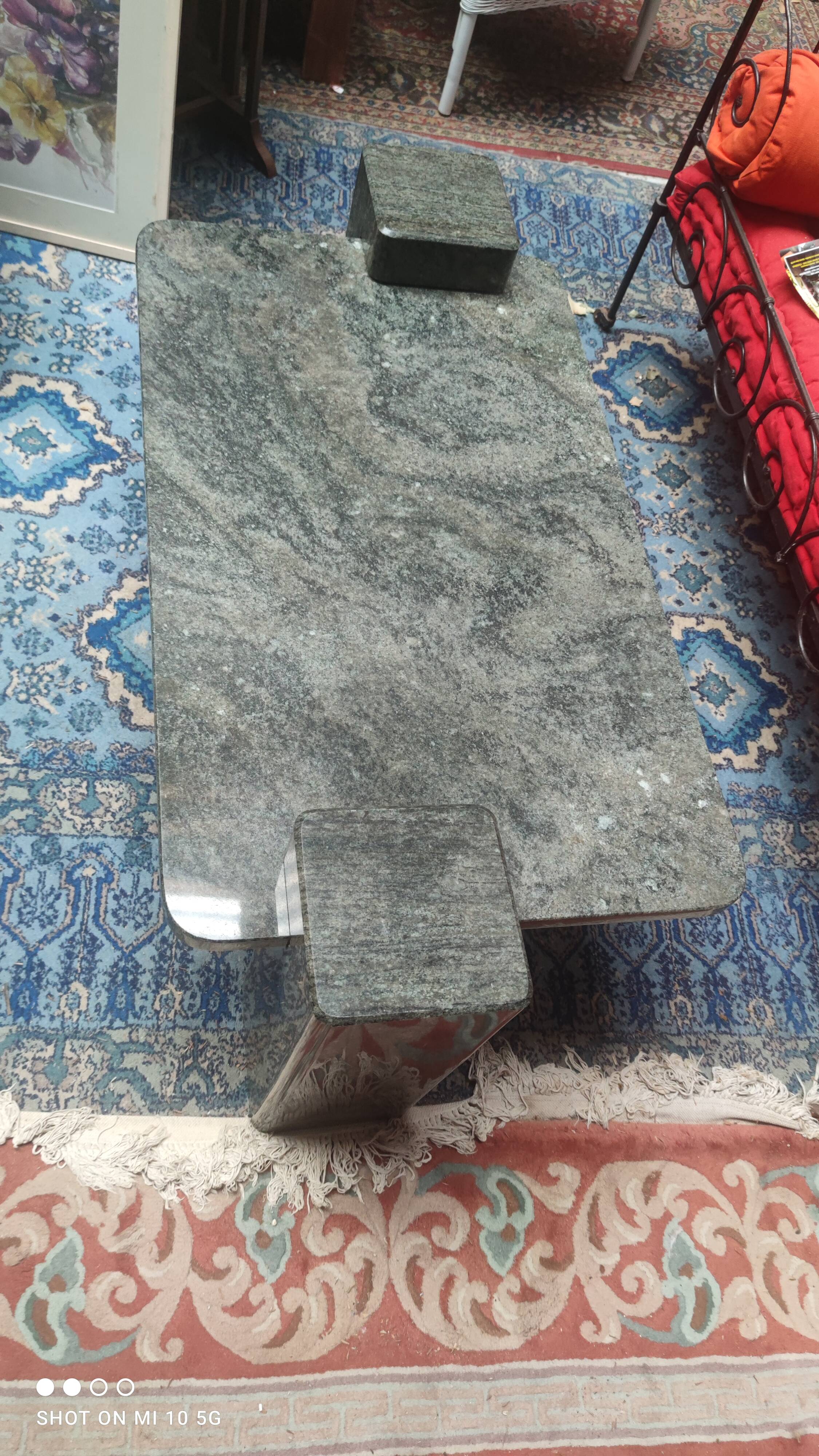 Minimalist granite coffee table circa 1970