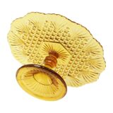 Art Deco Amber Cake Stand Depression Glass 31cm