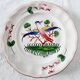 Assiette antique réalisée et peinte à la main du 18ème siècle