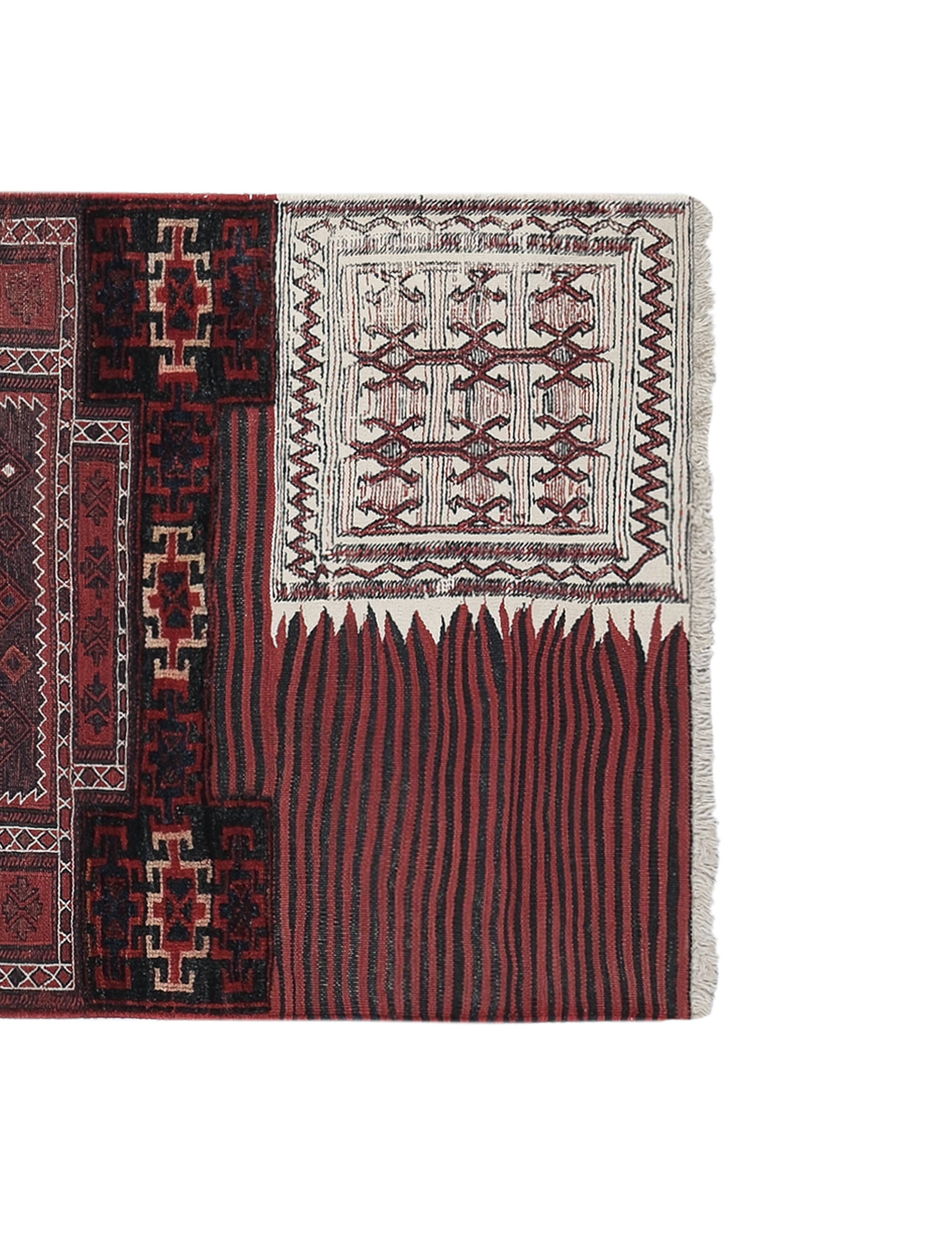 Vintage Turkish Oushak Rug Handwoven 95x235 cm