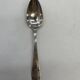 Set of 8 silver-plated metal teaspoons in Potfer Art Deco style.