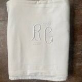 Similar listings: Antique monogrammed RG cotton sheet
