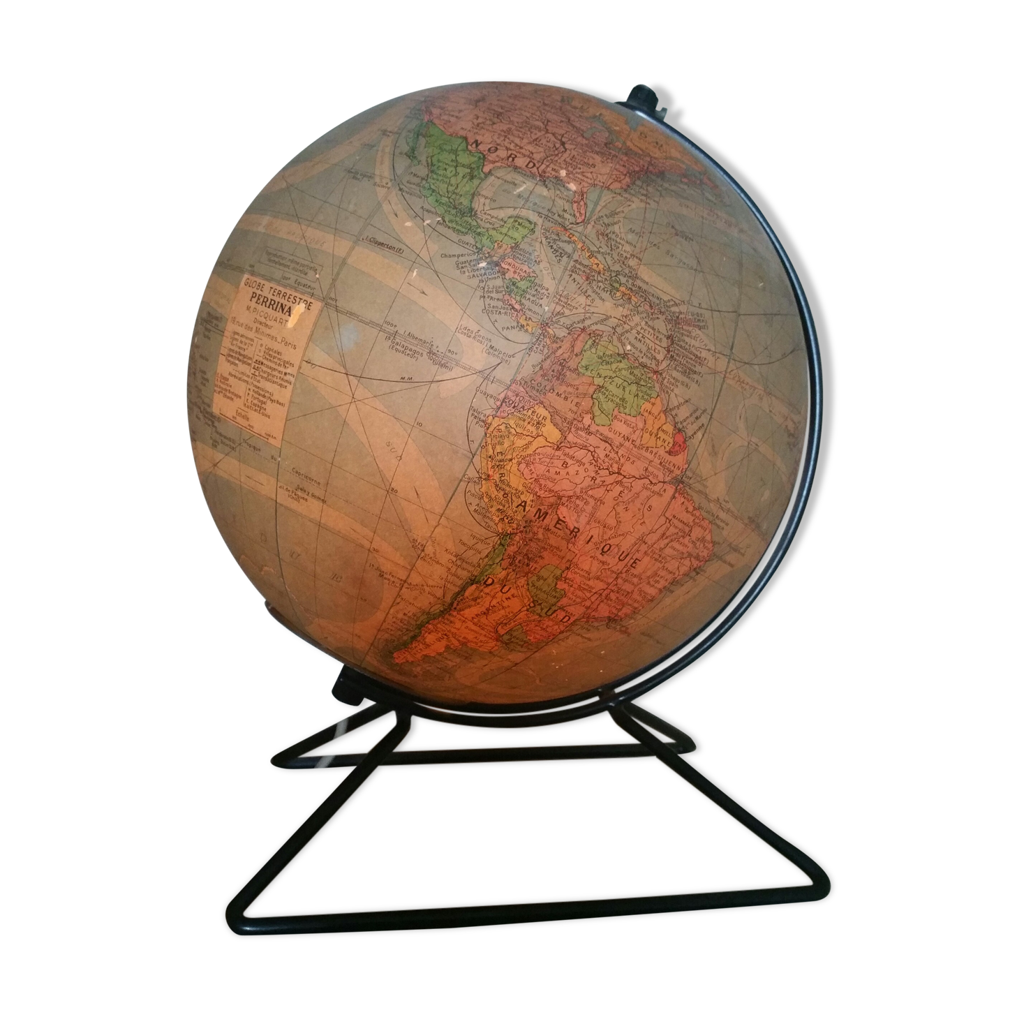 Luminous globe 1930s Perrina