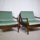 Fauteuils lounge en teck de style Mid-Century, Danemark, lot de 2, années 1960