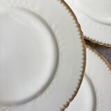 6 gold Limoges porcelain dessert plates