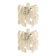 Set of Two Transparent “Ricci” Murano Glass Wall Sconces in Mazzega Style