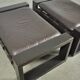 Sonja wasseur / brutalist leather footstools / netherlands 1970s