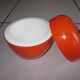 Apple bucket has ice
