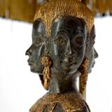 Sculptural Lamp in Bronze with double green and gold patina, Suvannamaccha