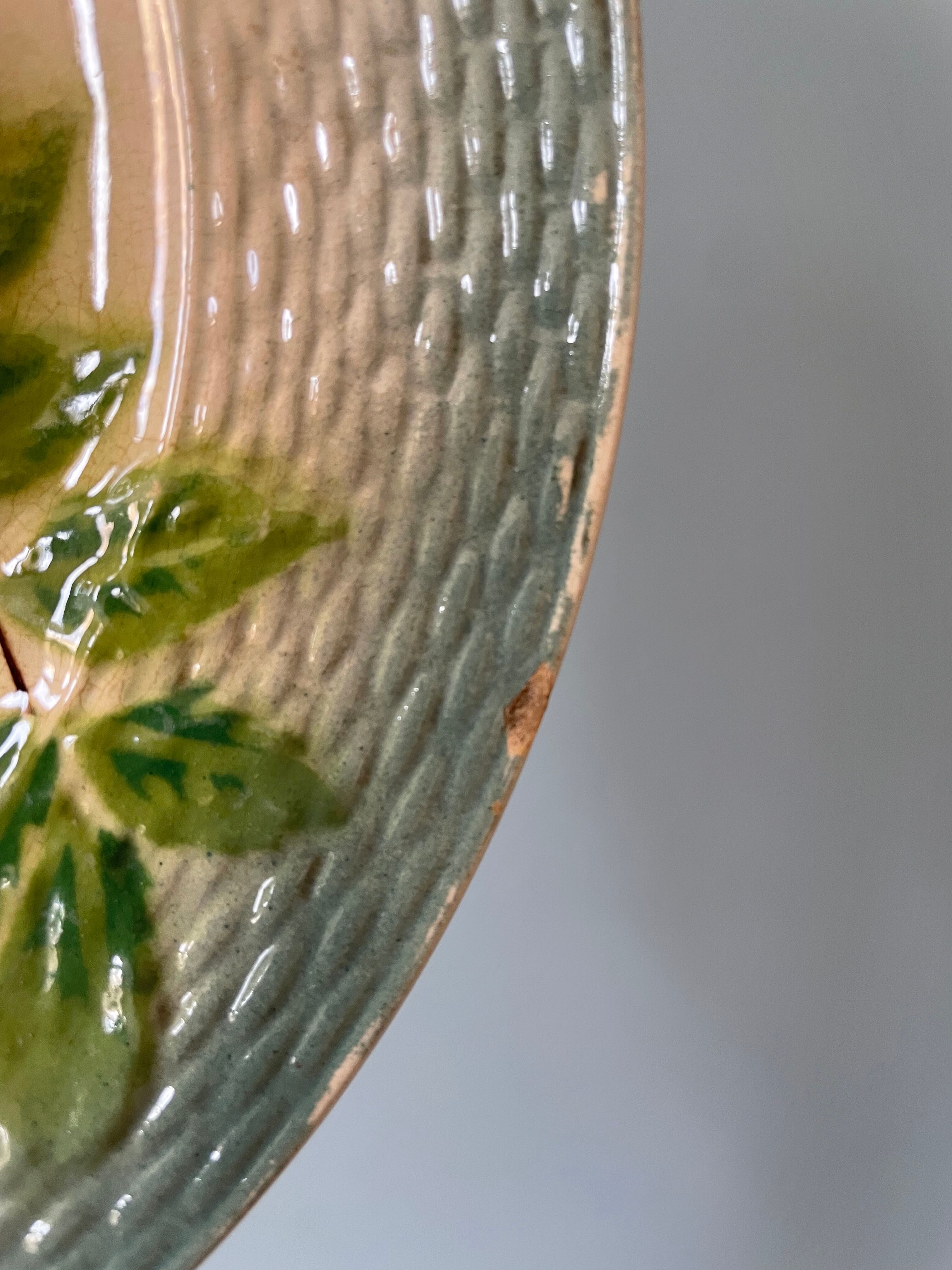 Set of 4 dessert plates in slurry St Amand Hamage