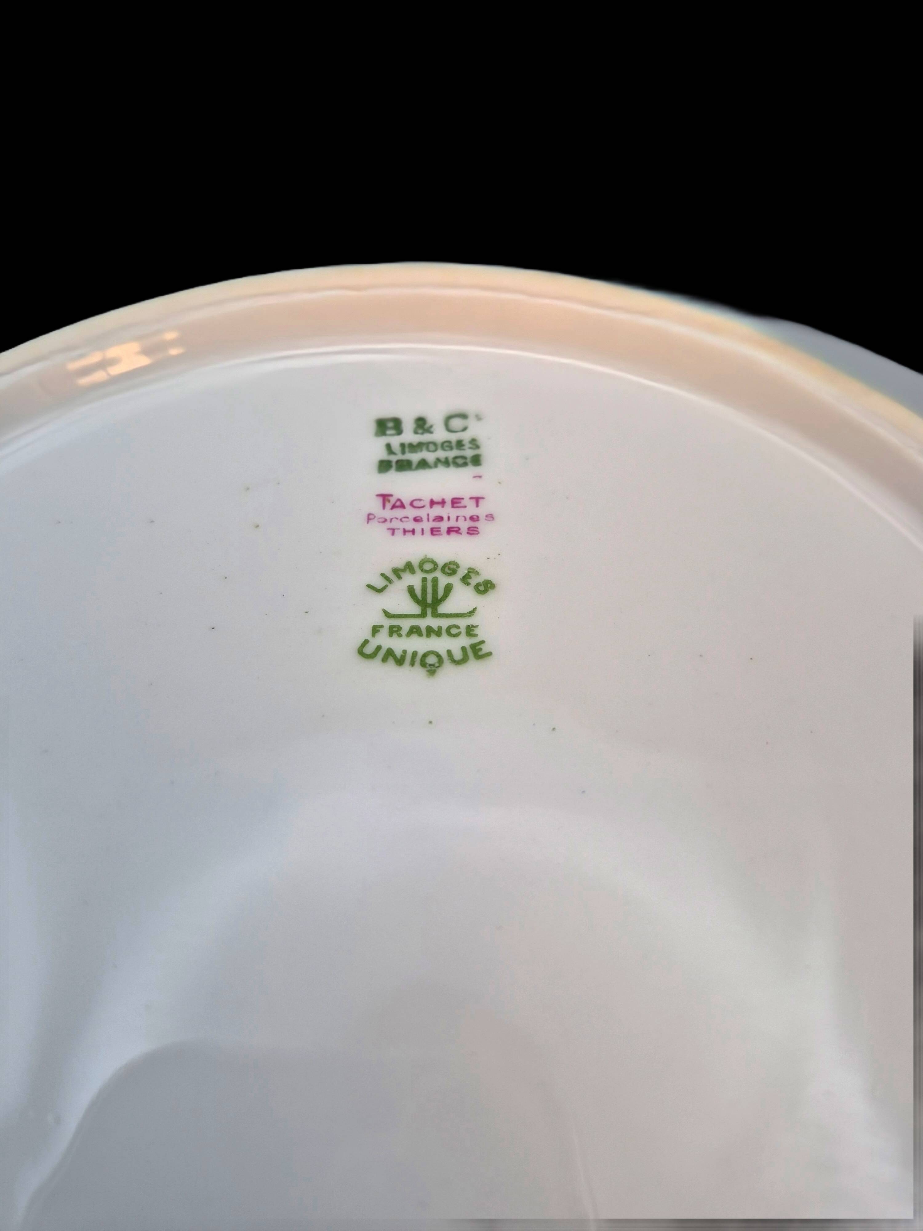 Set of 6 deep plates Bernardaud Limoges – Art Deco – A715
