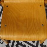 Light wood post-formed chairs, the 2.