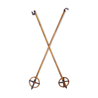Vintage reed ski sticks