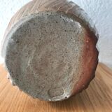 Large enamelled sandstone vase