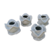Lot de 5 bougeoirs forme fleur rose