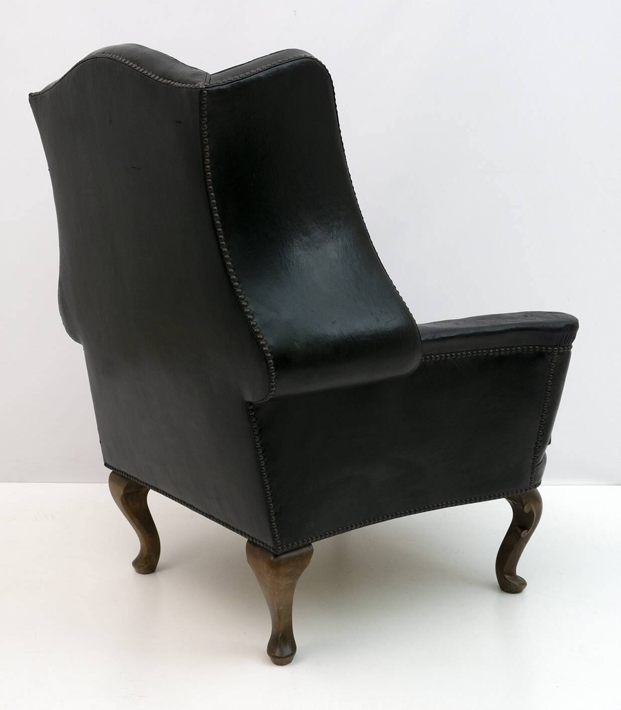 Georgian Style Rare Original Chesterfield Leather Armchair, 1950s
