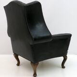 Georgian Style Rare Original Chesterfield Leather Armchair, 1950s