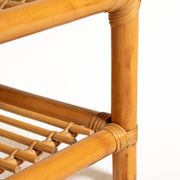 Scandinavian bamboo and rattan bench, second half of the 20th century