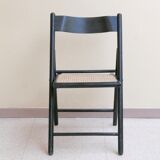Black folding chair, 70s
