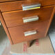 1950s executive desk with glass protection