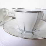 Set of 5 art deco style cups and saucers