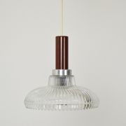 Suspension en verre du milieu du siècle années 1960