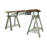 workshop office on adjustable trestles
