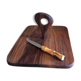 Cheese platter and his knife cutting board kitchen utensils