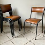 2 original vintage 1960s Mullca 510 adult school chairs
