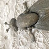 2 cendriers insectes mouches en métal années 50-60