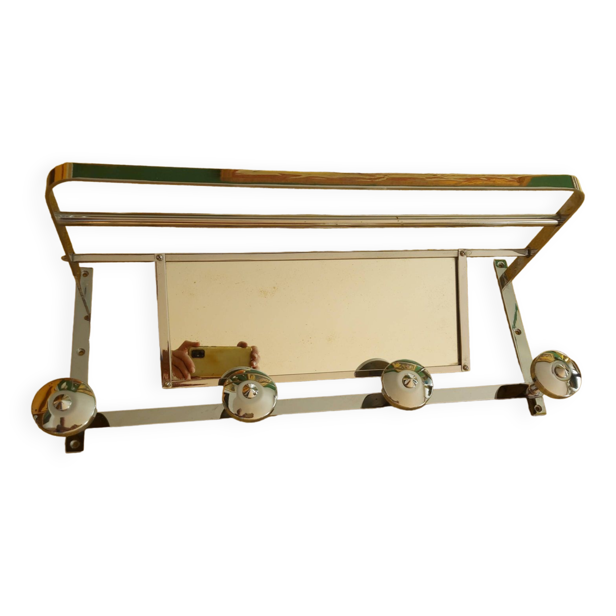 Wall-mounted mat rack, 40's hat rack