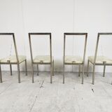 Metal and lucite dining chairs by Belgochrom, 1970s