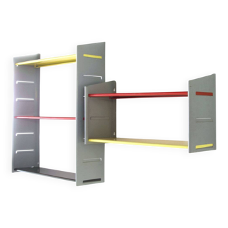 Large Jean Prouvé, Perriand Style Metal Storage Unit – Yellow, Red & Black
