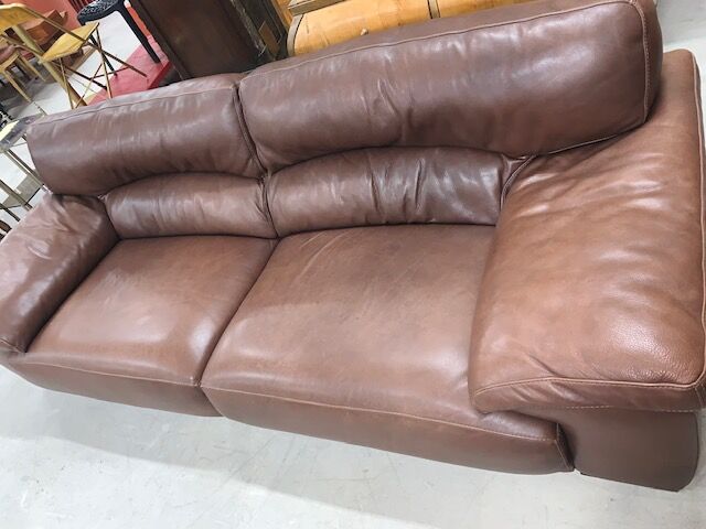 Roche bobois leather sofa