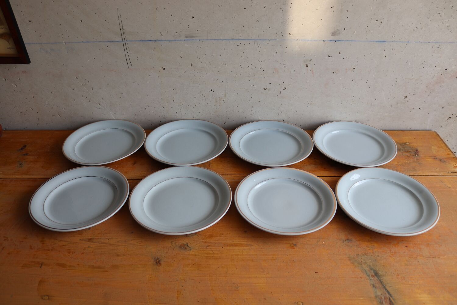 Set of 6 flat plates Villeroy and Boch Mettlach, Lucien Engel