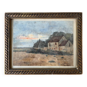 Aquarelle ancienne XIXème