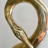 Massive brass lamp in the shape of a swan