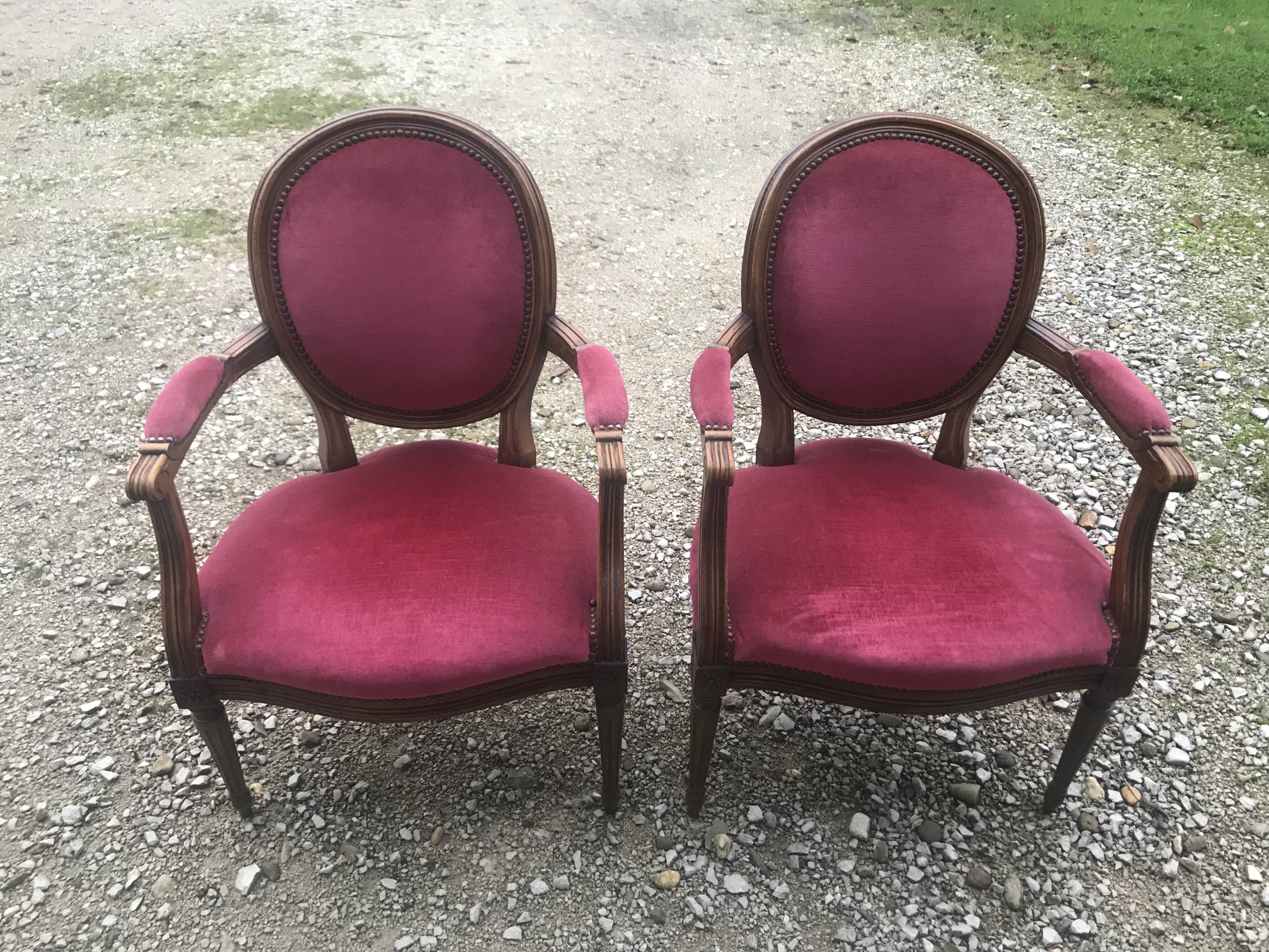 Pair of Louis XVI chairs