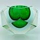 Sulfure presse papier scandinave pan coupe 1960 a facettes