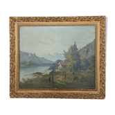 Oil on canvas by artist C. Lion