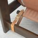 1970s, Scandinavian armchair, furniture leather, canvas, oak wood.