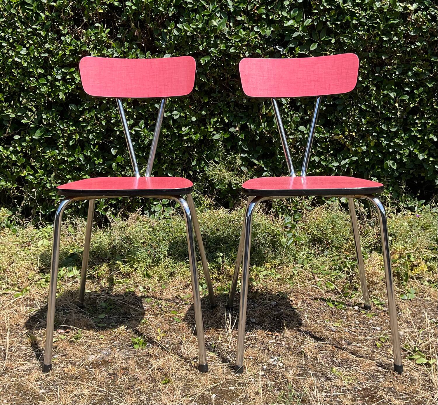 Pair of Formica chairs from the 60s and 70s
