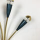 Italian blue and brass wall lamps Italy, 1950